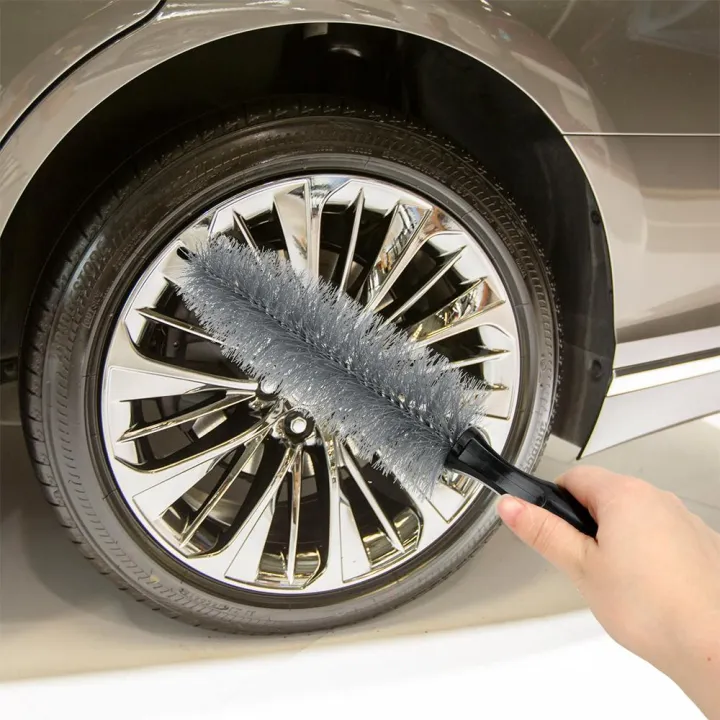 Universal Vehicle Wheel Brush Washing Car Tire Rim Cleaning Handle ...