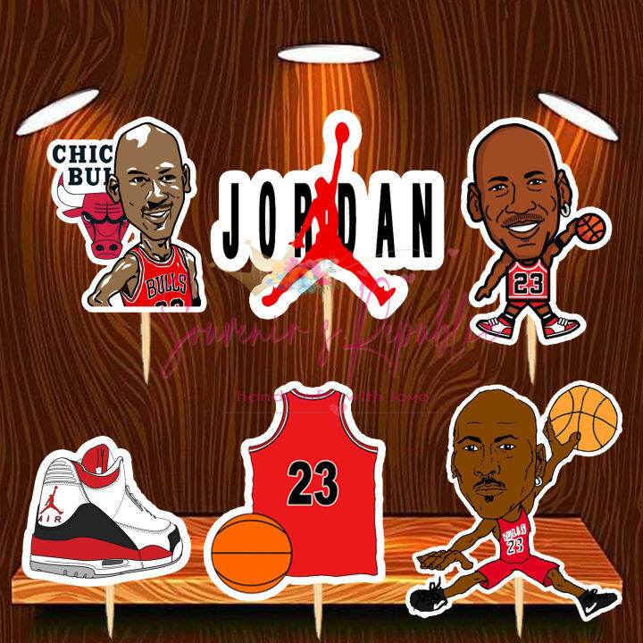 Jordan Basketball Cupcake Topper 24 pcs Lazada PH