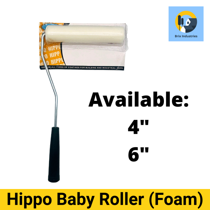 Hippo Foam Baby Roller with Handle 4 or 6 inches Mini Roller Solvent