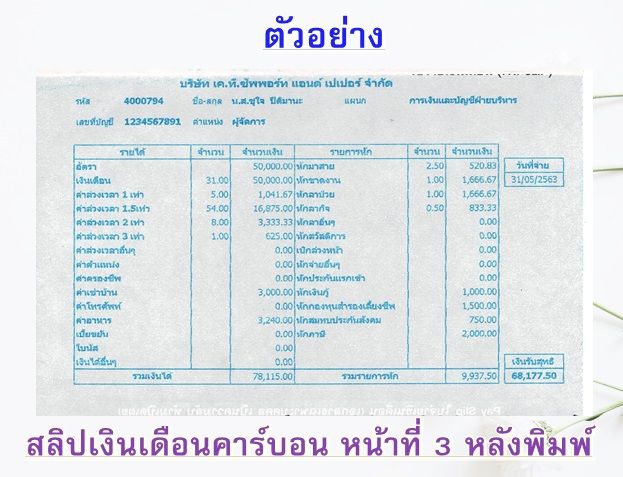 300-ชุด-สลิปเงินเดือนคาร์บอน-3-ชั้น-1-แพค-บรรจุ-300-ชุด-พร้อม-file-excel