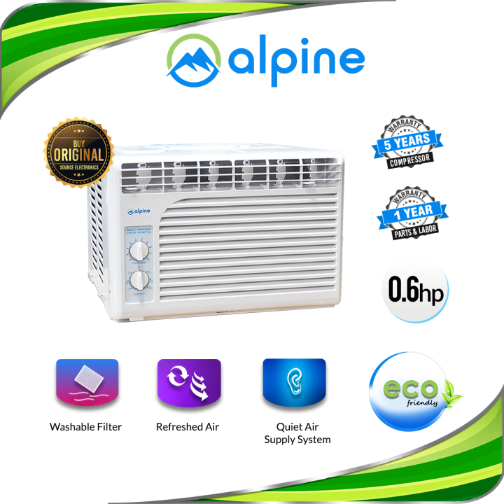 Alpine 0.6 HP Inverter Grade Window Type Air Conditioner R410A Refrigerant  Rotary Switch | Lazada PH