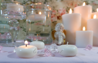 Candles-art Floating candles I เทียนลอยน้ำ  สีขาวงาช้าง สูง 2.5 cm กว้าง 4.5 cm