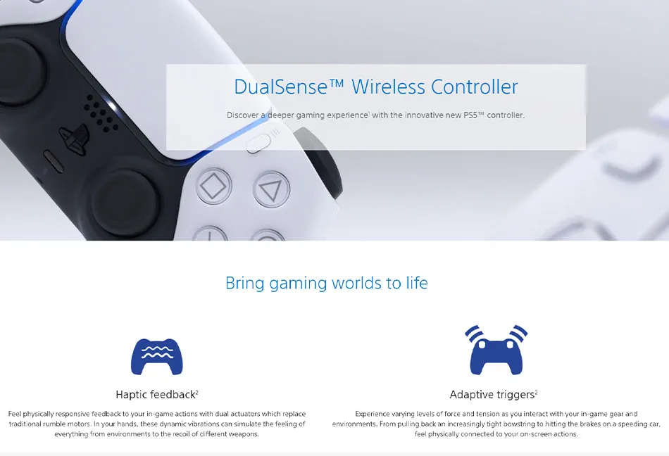 DualSense wireless controller, The innovative new controller for PS5