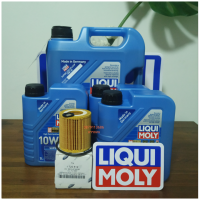 น้ำมันเครื่องLIQUI MOLYสังเคราะห์แท้ดีเซล SUPERLEICHTLAUF10W-40+กรองเครื่องแท้FordrangerT6,BT50-PRO+แหวนยางลองน๊อตถ่ายแท้