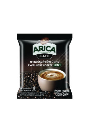 กาแฟปรุงสำเร็จพร้อมดื่ม 3in1 ตรา อาริก้าคาเฟ่ ARICACAFE