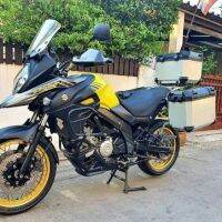 V-STROM650 กล่องมอเตอร์ไซค์อลูมิเนียม/ กล่องติดรถมอเตอร์ไซค์ พร้อมชุดแร็คตรงรุ่น