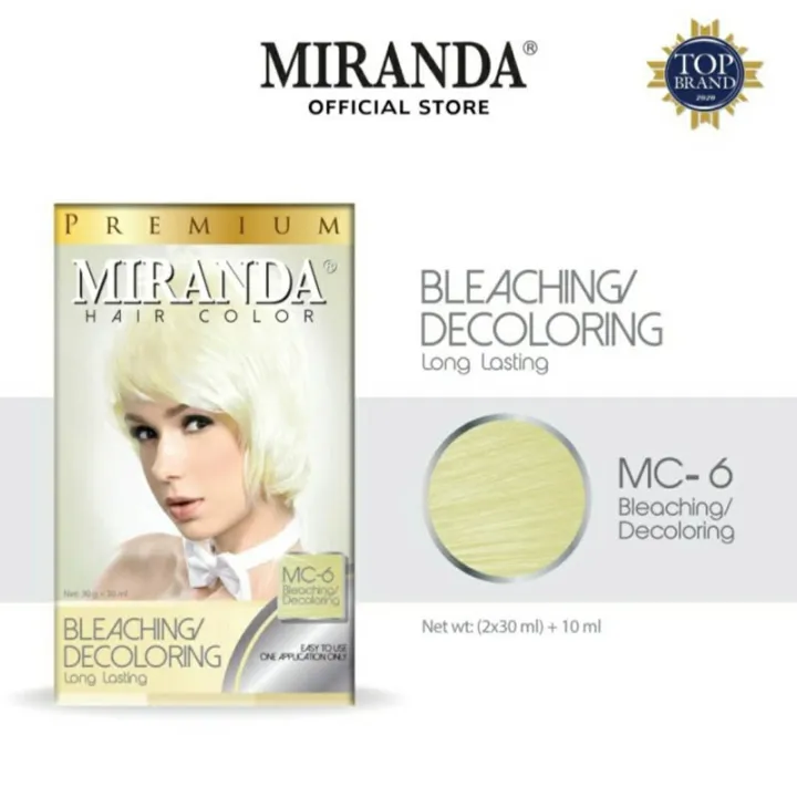 Miranda Hair Color Bleaching MC6 Pewarna Rambut Permanen Semir Rambut Yang Bagus Cat Rambut