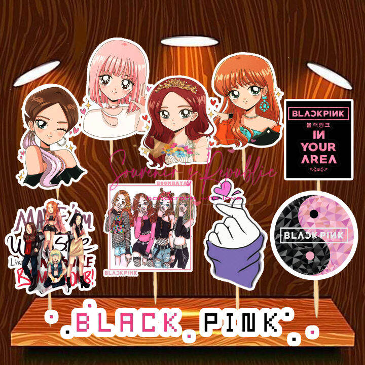 Black Pink Theme Cupcake Topper 24 pcs | Lazada PH