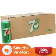 Siêu thị VinMart - Thùng 24 lon nước giải khát có gas hương Chanh 7Up 330ml