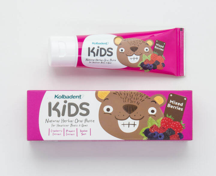 kolbadent-kids-ยาสีฟันสมุนไพรธรรมชาติสำหรับเด็ก-คอลบาเด้นท์-คิดส์-กลิ่นมิกซ์เบอร์รี่-mixed-berries