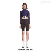 YOUTH TONIC - Sport crop top / เสื้อ ครอป คอเต่า แต่งระบาย รูด