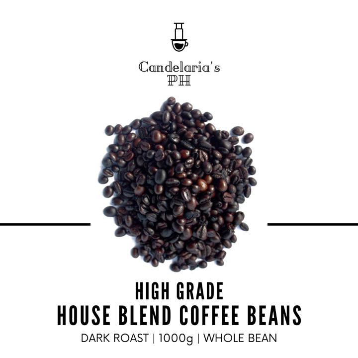 1KG DARK ROAST HOUSE BLEND WHOLE BEAN-Brewed Coffee Organic Coffee ...