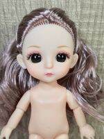 ตุ๊กตา16cm. BJD 13Joints ตุ๊กตาข้อต่อ ตุ๊กตาตัวเล็ก ผมสีชมพูแชมเปญ