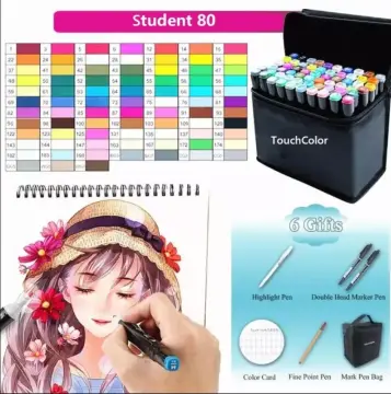 STA 30/40/60/80 Colors Alcohol Based Color Marker Dual Tip for Art Student