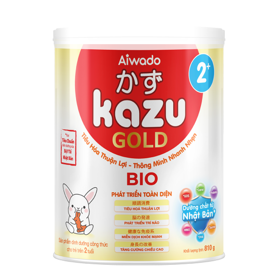 Sữa bột aiwado kazu bio gold 2+ 810g trên 24 tháng - tinh tuý dưỡng chất - ảnh sản phẩm 1