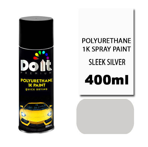 sleek silver spray paint for car