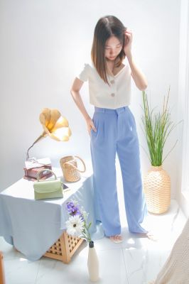 กางเกงขายาวwanderer.bkk : wander trousers serenity blue