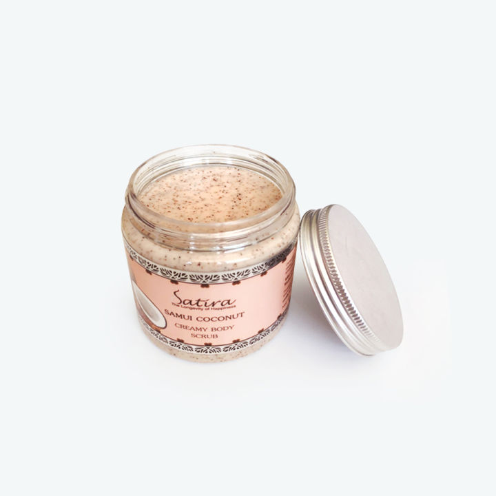 samui-coconut-creamy-body-scrub-สครับขัดผิวเนื้อครีม-ช่วยบำรุงผิวให้เนียนนุ่มชุ่มชื้น-ขจัดเซลล์ผิวที่ตายให้หลุดออก-จาก-สถิรา