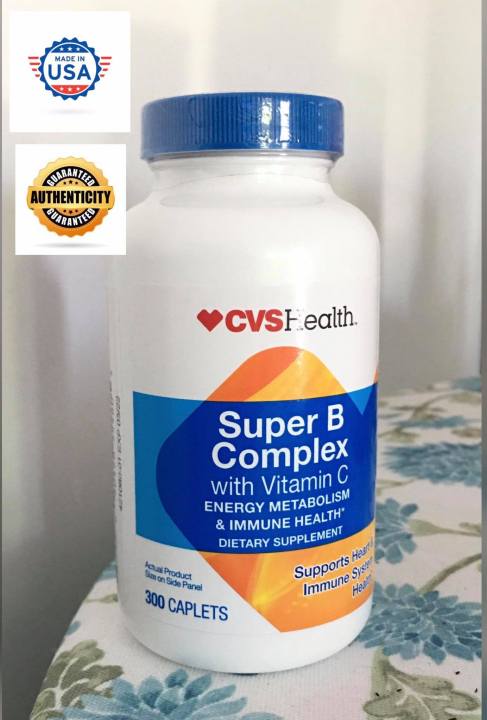 CVS Health SUPER B Complex With Vitamin C, 300 Caplets/ Exp: 5/22 ...