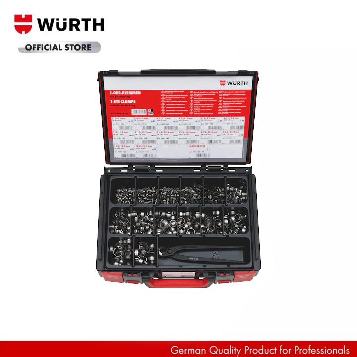 Wurth 1Ear Clamp Assortment 481 PCS Lazada