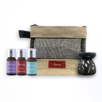 RELAXING AMBIENCE AROMATIC DIFFUSER KIT ชุดน้ำมันหอมระเหยผ่อนคลาย สดชื่น  กลิ่นกุหลาบ กลิ่นลาเวนเดอร์และกลิ่นยูคาลิปตัส จาก สถิรา