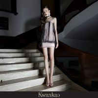 [Kwankao] Hoffer Dress เดรสสั้นสายเดี่ยว สายไข้หลัง สีชมพู