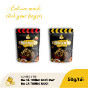 HCMCombo 01 gói Snack Da cá Basa lắc Trứng muối cay và 01 gói Snack Da cá