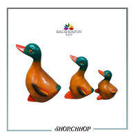 Wooden duck and duckling เป็ด เป็ดไม้ 4นิ้ว 6นิ้ว 8นิ้ว เป็ดเดิน เป็ดหัวเขียว สัตว์มงคล ของเล่น ตกแต่งบ้าน ตกแต่งโรงแรม ของที่ระลึก ของฝาก