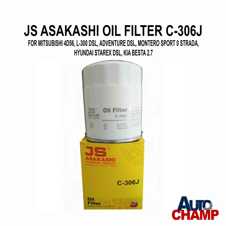 JS Asakashi Oil Filter C306J for Mitsubishi Lazada PH