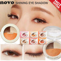 อายแชโดว์ Novo shining EyeShadow แต่งตา 3 สีใน 1 ตลับกลม เพิ่มสีสวยงามให้กับดวงตา เม็ดสีแน่น เนื้อเนียน กันน้ำ ติดทน