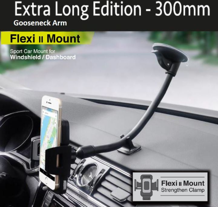 capdase-sport-car-mount-flexi-ii-extra-long-300mm-gooseneck-arm-for-windshield-dashboard