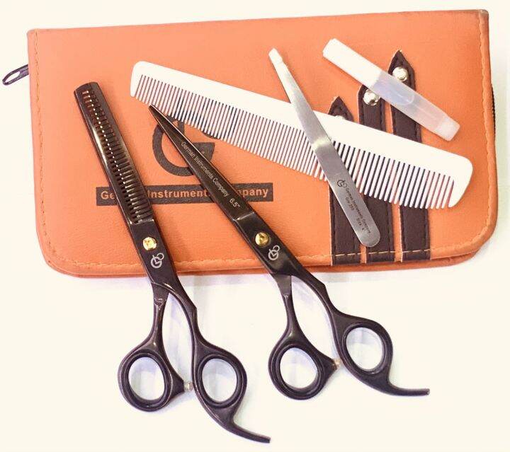 ชุดกรรไกร-ตัด-ซอย-พร้อมอุปกรณ์-professional-barber-and-thinning-scissors-set