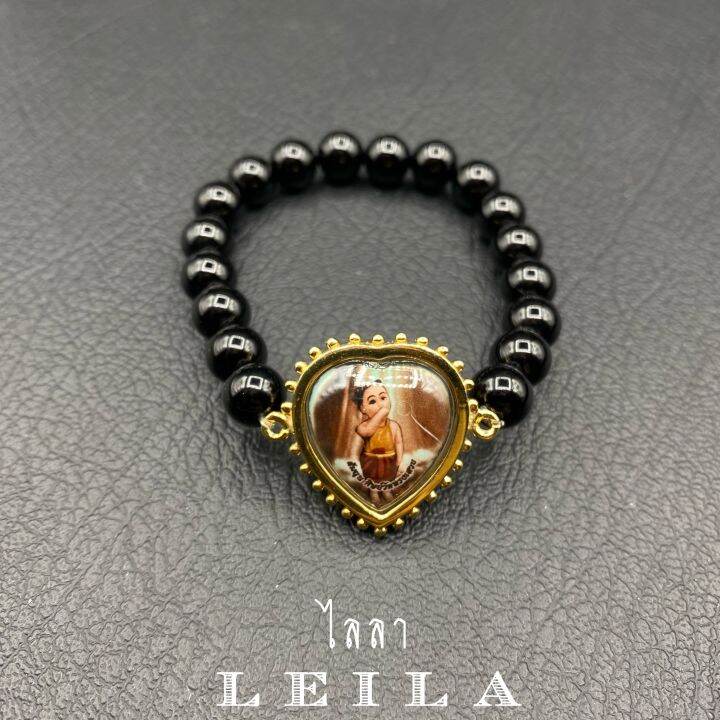 leila-amulets-ไอ้ส้มฉุน-ทรงหัวใจ-พร้อมกำไลหินฟรีตามรูป