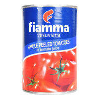 Fiamma Whole Peeled Tomatoes in Tomato Juice 400 g ไฟมมามะเขือเทศปอกเปลือกในน้ำมะเขือเทศ ขนาด 400 กรัม (6000)