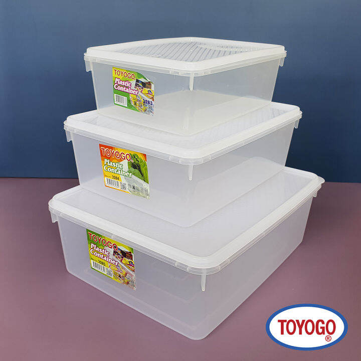 TOYOGO 3283/84/85 Multi Storage Container with Lid (3L/5L/8L) Lazada