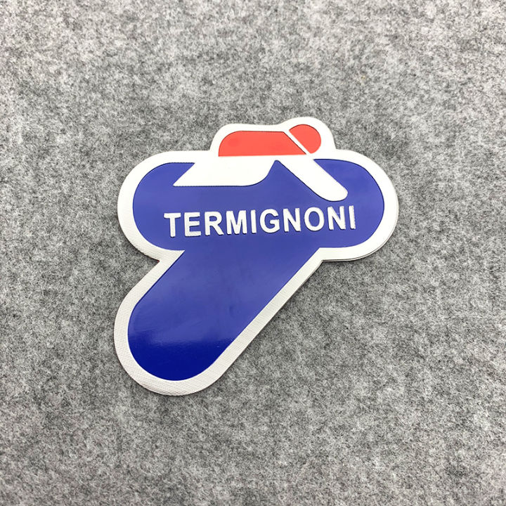 termignoni-สติกเกอร์ท่อไอเสียโลหะอุปกรณ์เสริมจักรยานยนต์อะลูมิเนียมไอเสียรูปลอก1ชิ้น