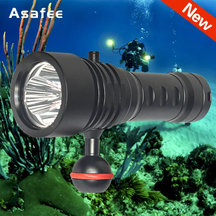 Asafee AF03 3 *XML-L2 LED Ultra bright diving flashlight scuba 4 mode ...