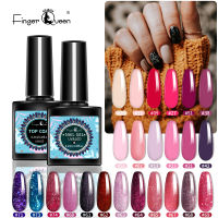 Fingerqueen 80 สีเจลโปแลนด์ 8 มิลลิลิตร 80 สีเจลเคลือบเงายาทาเล็บเล็บกึ่งถาวร UV Nail Art Prime เจลเคลือบเงา