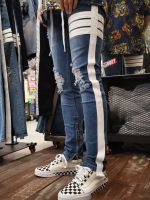 Restock!! Track Jeans กางเกงยีนส์ แถบข้าง คาดแถบหนัง (Holdem denim style)