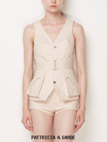 PATTRICIA A.GARDE Safari Vest With Belt เสื้อกั๊กซาฟารีพร้อมเข็มขัด