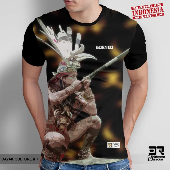 Kaos Print Premium 3r Kalimantan Dayak Culture 8 Lazada Indonesia 1828