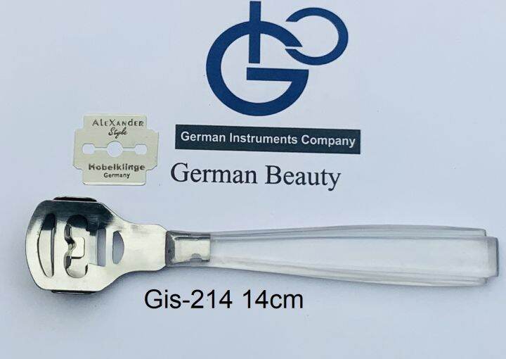 german-instruments-ที่ขูดส้นเท้า-com-cutter-ด้ามพลาสติกใส-ขนาด-14-cm-nbsp-รุ่น-gis-214