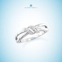 Silver Star 7 เเหวนเงินแท้ 925 Classic Band Rings Collection ฝัง high quality CZ ขนาด 0.9 - 1.2 mm (10เม็ด) - 7RA0011