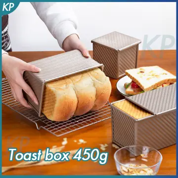 Steel Non-stick Bellows Cover Toast Box Mold Rectangular Loaf Pan