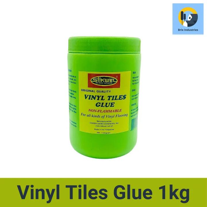 Stikwel Vinyl Tiles Glue 1kg Green, Is Vinyl Flooring Non Combustible