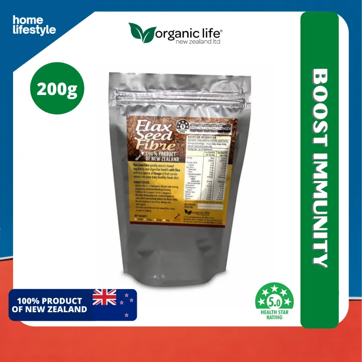 Flax Seed Fibre Powder, 100 Product of New Zealand, Immunity Booster