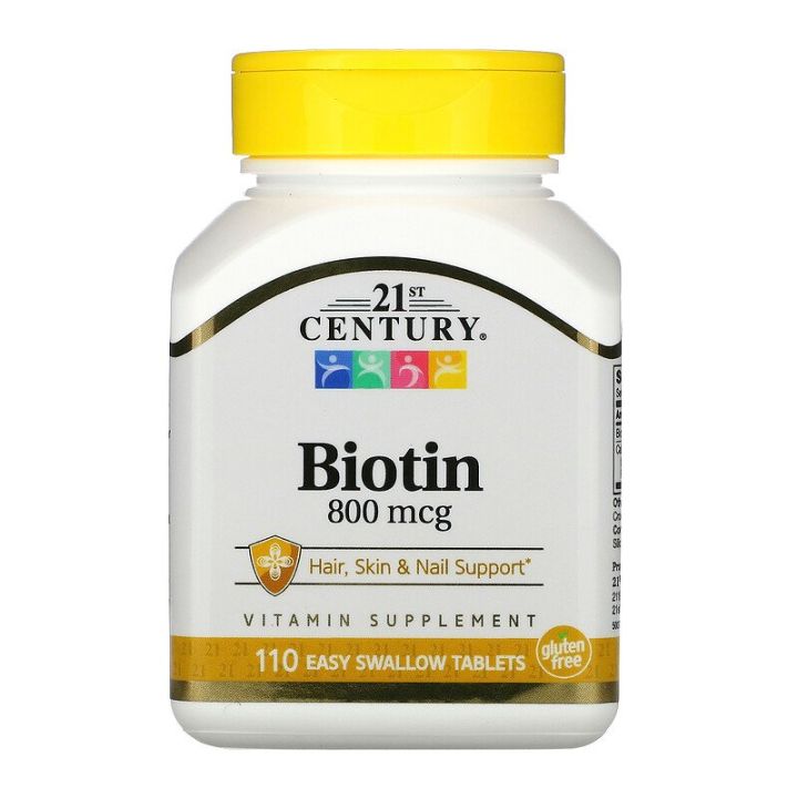 biotin-800-mcg-110-เม็ด-21st-century-ไบโอติน