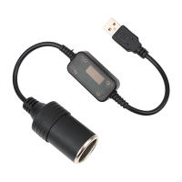 USB 5V To 12V Car Cigaret Lighter Socket Converter Adapter Wired Controller Plug Connector Adapter Auto Interior Accessories