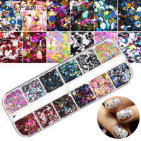 Myyeah เล็บผสมสีสัน Ultrathin Glitter เลื่อมสะท้อนแสงเกล็ดไพเลท Charm เครื่องมือตกแต่งเล็บมือ