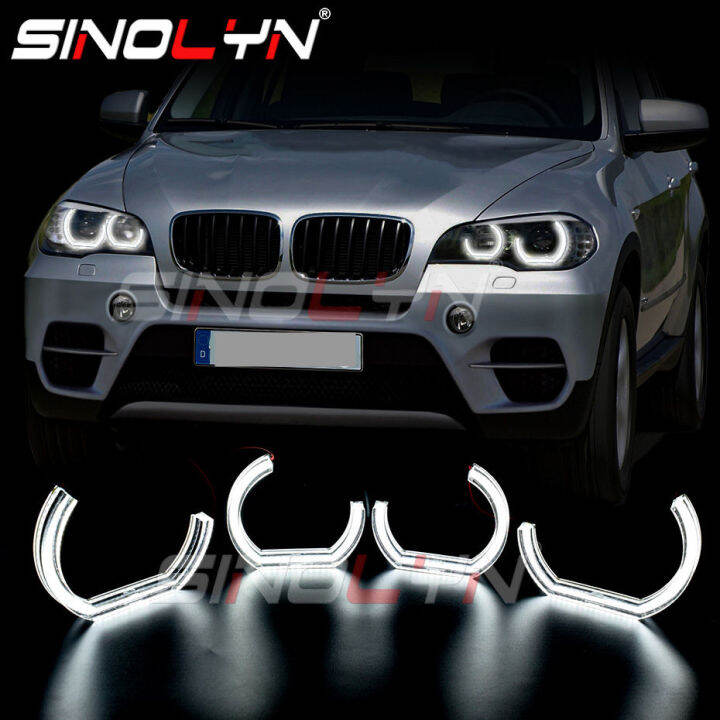 Sinolyn LED Halo Rings For BMW X5 E70 Xenon Headlight DTM Angel Eyes